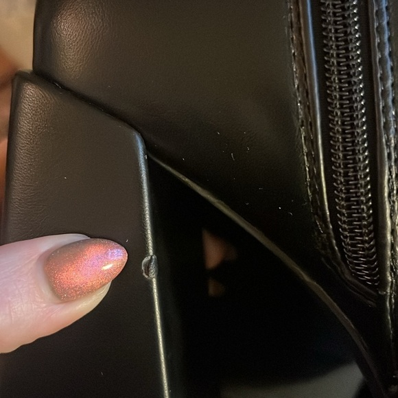 Princess Polly Zayas Black Faux Leather Knee High Heeled Boots 7 - Picture 10 of 10